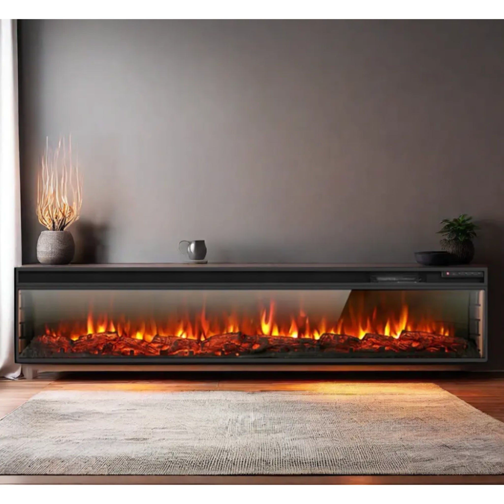 Luminara AeroLine 72-Inch Linear Electric Fireplace